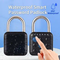 Keyless Fingerprint Lock Smart Padlock Quick Unlock Anti Theft Waterproof Door Lock Battery-powered Portable Padlock For Ca B1F4