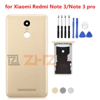For Xiaomi Redmi Note 3/ Note 3 Pro Battery Back Cover Rear Door Housing + Side Key Card Tray Holder Repair Spare Parts