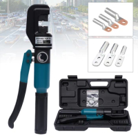 6T Hydraulic Crimper Crimping Tool Cable Railing Kit Wire Rope Swaging Set w/ Case