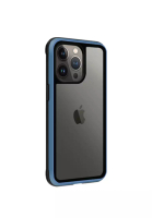 K-DOO K-Doo Ares Shockproof Case 3m Anti-broken PC+TPU Metal frame Clear Backplate for iPhone 13 Pro Max Blue