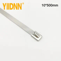 Stainless Steel Cable Tie Multi-Purpose Locking Cable Metal Ties 10mm Width 10*500mm,100PC