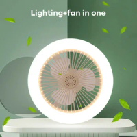 Led Fan Aromatherapy Fan Light Bedroom Livingroom Fan Light Frequency Conversion Remote Control Soft Household Ceiling Fan Light