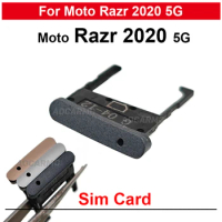 Black Silver Gold Sim Card For Motorola Moto Razr 2020 5G Sim Tray Holder Socket Slot Repair Replacement Parts