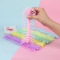 Novelty Funny TPR Insect Centipede Soft Elastic Lala Le Toys Creative Centipede Children Autism Venting Decompression Toys