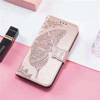 Butterfly Leather Flip Case For Xiaomi Mi 11 Lite NE A2 A3 Mi 9 SE Note10 Pro 10S 10T 11 Pro 11T 12 Ultra 11i Note 10 Lite Cover
