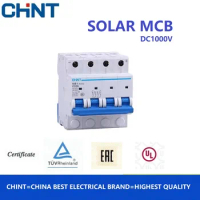 CHINT NB1-63DC 4P DC Switch Solar Mini Circuit Breaker Overload Protection Switch 10A/16A/20A/25A/32A/40A/50A/63A DC1000V MCB CE