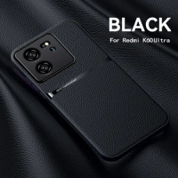 Luxury Magnetic Leather Solid Color Phone Case For Mi 13T 11T Pro Shockproof Back Cover For Mi 14 13 12 11 10 Pro
