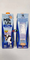 Susu UHT Milk Life 1 Liter Full Cream / Milk Life 1000ml Plain (Original)