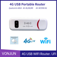 4G UFI LTE Wireless Dongle WiFi Router 150Mbps Mobile Broadband Modem USB Stick Sim Card Pocket Hotspot