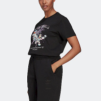 Adidas Graphic Tee HL9050 女 短袖 上衣 聯名 國際版 迪士尼 太空人 米奇 唐老鴨 黑