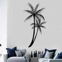 Wall Decal Palm Tree Floral Romantic Vinyl Sticker living room decoration adornos para pared de cocina room decar 3C50