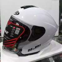 HELM NJS KAIROZ SOLID PUTIH ORIGINAL - Full Face - Single Visor Light Smoke - DD Ring - M L XL XXL L