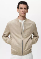 MANGO Man Suede-Effect Bomber Jacket
