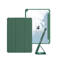 XUNDD軍事筆槽版 2019 iPad mini 5/4 鏡頭全包休眠喚醒 磁吸支架平板皮套(暗夜綠)
