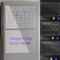 Magnets Calendar Board Transparent Erasable Writting Plank For Office