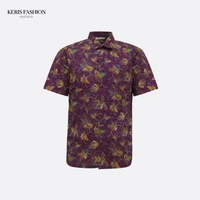Keris Gallery Kemeja Batik Relaxed Fit Lengan Pendek Motif Aji Dewo Ndaru - Ungu 3S Ungu