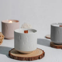 2023 best selling Nordic style soy wax scented candle wood wick,soy wax candle