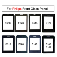 For Philips E160 E180 E181 E170 E168 E517 E560 E570 X513 Touch Screen Panel Front Glass Screen