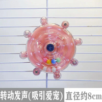 Piring Terbang Burung Beo Gasing, Lovebird Cockatiel, Gasing Berwarna-warni, Mainan Penghilang Tekan