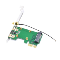 PCI Express to Mini PCI Express Card Adapter Wireless Network Ethernet LAN Network Card Adapter Converter Antenna WiFi