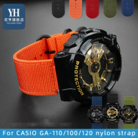 modified nylon canvas watch strap for Casio G-shock GA110/100/120/140 GBA-800 GMA-B800 GA-800/810 GBD-800 watchband bracelet