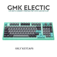 GMK Electric Keycaps Cherry Profile PBT DYE-SUB 129 Keys Keycap For MX Switch Mechanical Keyboard Gaming Custom DIY Black Gray