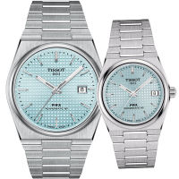 TISSOT 天梭 官方授權 PRX POWERMATIC 80 經典旗艦機械對錶-T1374071135100+T1372071135100 送禮推薦