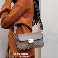 TAS WANITA SHIRO selempang cewe untuk acara kasual,formal,pernikahan Kulit PU Polos Hitam Cokelat Sl