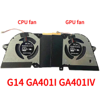 Quạt làm mát laptop cho ASUS ROG Zephyrus G14 GA401I GA401IV CPU GPU 13NR03F0AP0101 13NR03F0AP0301 D