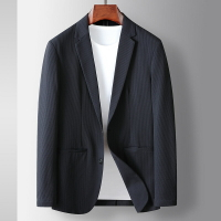 【巴黎精品】西裝外套休閒西服-純色免燙抗皺修身男外套3色p1ac64