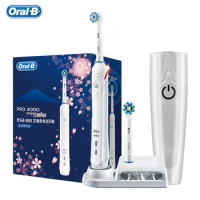 Oral-B Pro 4000 Electric Rechargeable Toothbrush Ultrasonic 3D Smart Teeth Whitening Brush for Adult Stain Removal Oral-B Nozzle
