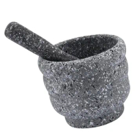 Mortar Tools Garlic Kitchen Ceramic Granite Grinder Pestle Set Device Medicine Pepper Pounder Pot Household Marble