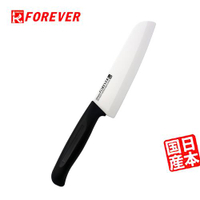 FOREVER 日本製造鋒愛華櫻系列滑性陶瓷刀16CM(白刃黑柄)