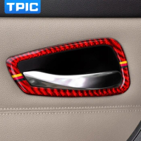 TPIC Interior Molding Trim Carbon Fiber Stickers Car Inner Door Handle Bowl Frame Cover Car Styling For BMW e90 e92 e93 3 Series