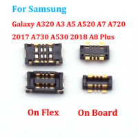 2Pcs Inner FPC Battery Flex Clip Connector For Samsung Galaxy A320 A3 A5 A520 A7 A720 2017 A730 A530 2018 A8 Plus A8Plus Plug