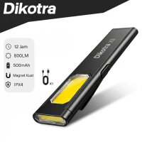 [COD] Dikotra X9 5-in-1 Portable EDC Torch Light 800LM Super Bright Rechargeable Mini Flashlight wit