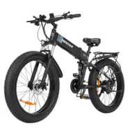 Electric Bike 26 Inch Folding Ebike 48V 15Ah IPX7 Waterproof Mountain Go out artifact Bicycle for Adult