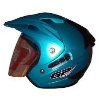 HELM G DUA EXTERMINATOR DAUBLE VISOR BLUE Kaca