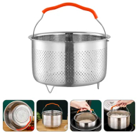 Stainless Steel Rice Steamer Rack for Pot Electric Cooker Cooking Utensils Basket Silicone Multi-function Steaming
