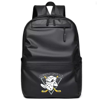 Jinan Tas ransel Mighty Ducks Logo 2 tas gendong sekolah Waterproof Unisex