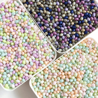 Manik mote payet pasir bead oval doff 10GRAM FGB glass bead