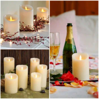 LED Flameless Battery Operated Candles Flickering Tealight for Christmas Wedding relighting candles decorative candles - 175mm