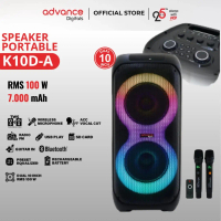【COD】Advance K10D-A Speaker Bluetooh Portable 10\ Double Speaker 2 Mic Wireless Garansi Resmi 1 tahu