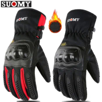 SUOMY Motorcycle Gloves Winter Waterproof Windproof Motorbike Motocross Racing Glove Touchscreen Warming Moto Biker Gloves