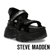 【STEVE MADDEN】VENGEFUL 厚底休閒涼鞋(黑色)