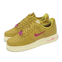 【NIKE 耐吉】休閒鞋 Wmns Air Force 1 07 SE Just Do It 女鞋 土黃 粉紅 AF1(FB8251-700)