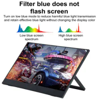 Portable Monitor Screen Portable Laptop Monitor Portable Monitor with 1920x1080p Ips Display Built-in Speaker Mini for Gaming