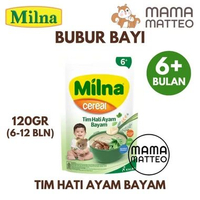 MILNA Bubur Reguler 6+ 120gr / Bubur MPASI Bayi Anak / Makanan Bubur Instan Milna BANDUNG 6+ Hati Ay