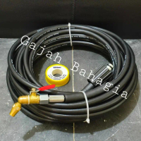 Paket selang steam jet cleaner 5-25m + Nozel Bengkok cuci AC Nozzle - Selang5M+Nozel
