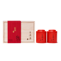 【王德傳】德傳梧桐木茶葉禮盒附提袋-阿里山烏龍100g+凍頂烏龍100g(高質感梧桐木盒茶葉禮盒)